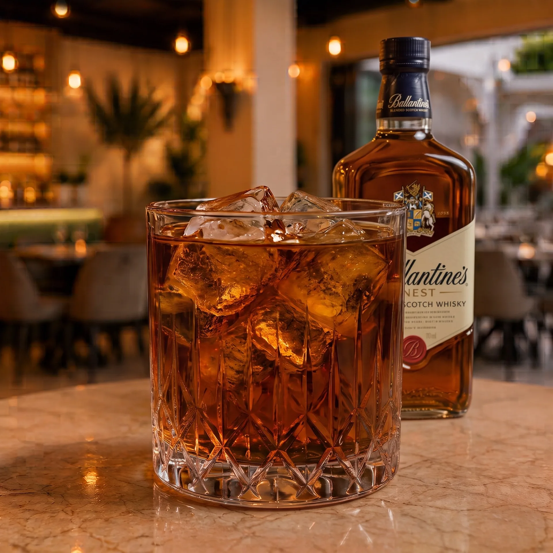 Authentic Ballantine's at Toranj Persian Restaurant Marbella Spain