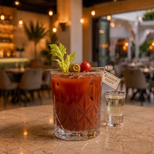 Authentic Bloody Mary at Toranj Persian Restaurant Marbella Spain