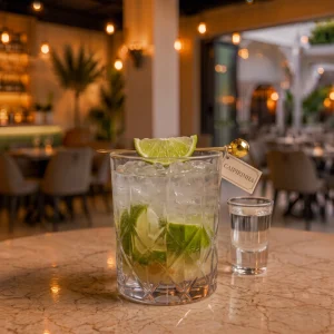 Authentic Caipirinha at Toranj Persian Restaurant Marbella Spain