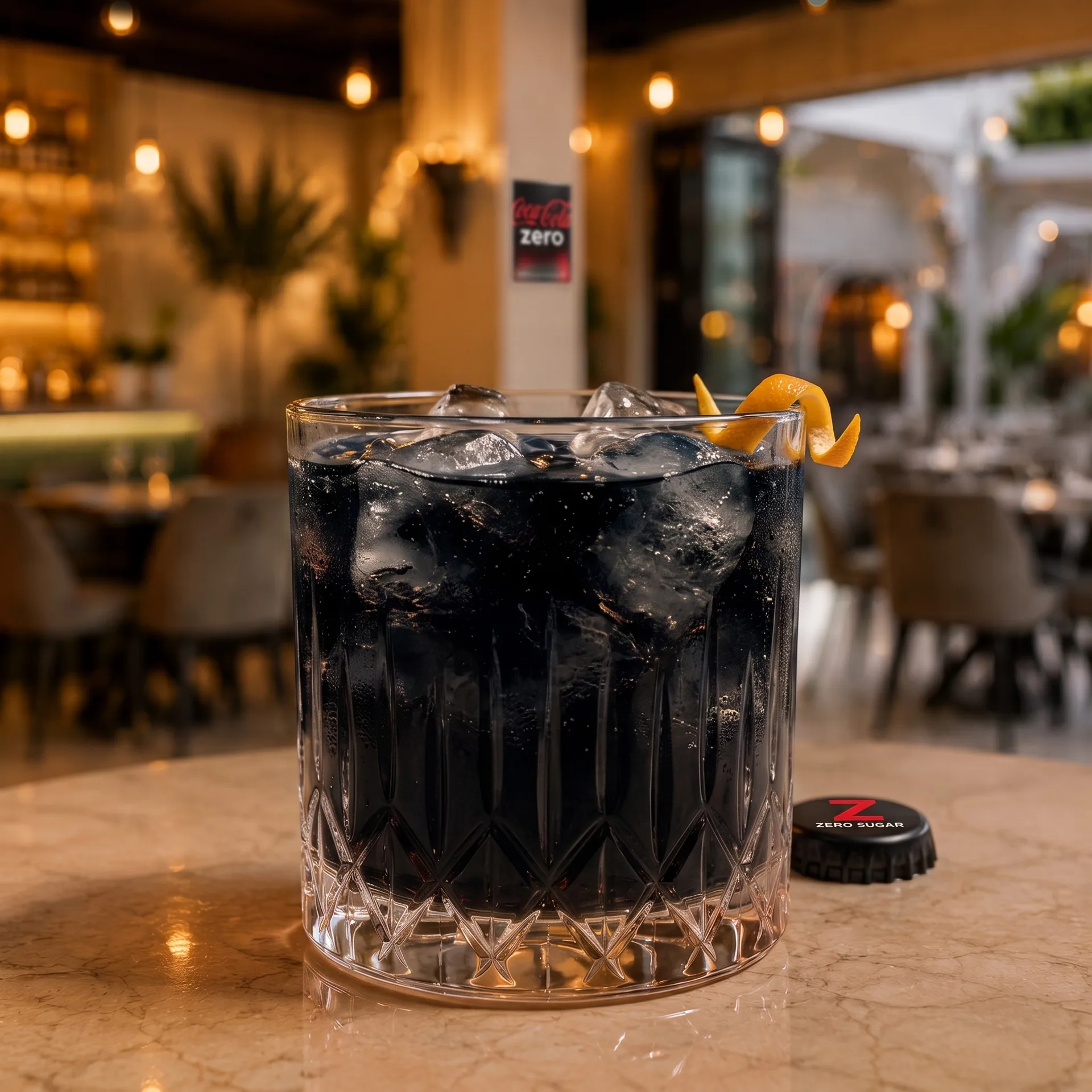Authentic Coca cola zero at Toranj Persian Restaurant Marbella Spain