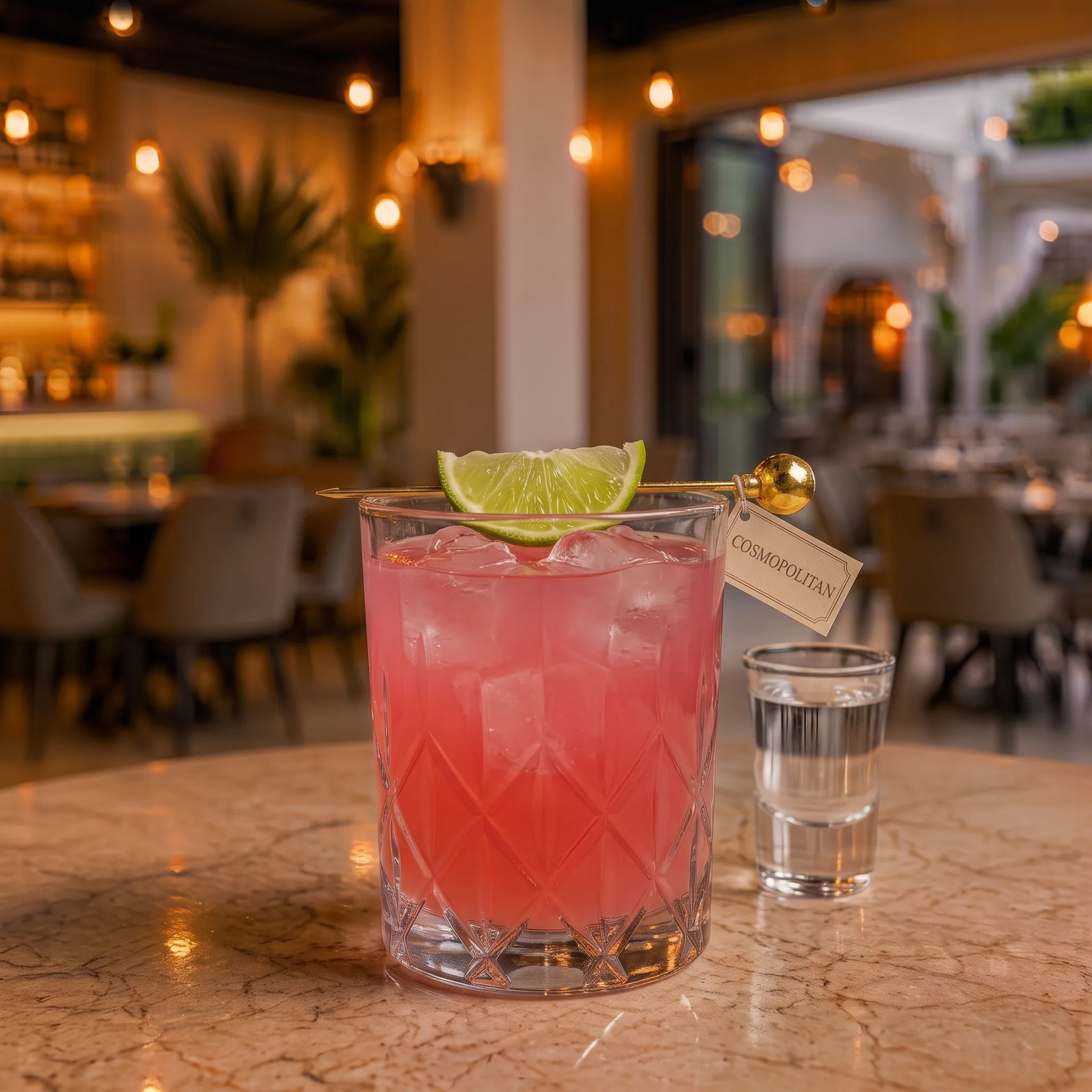 Authentic Cosmopolitan at Toranj Persian Restaurant Marbella Spain