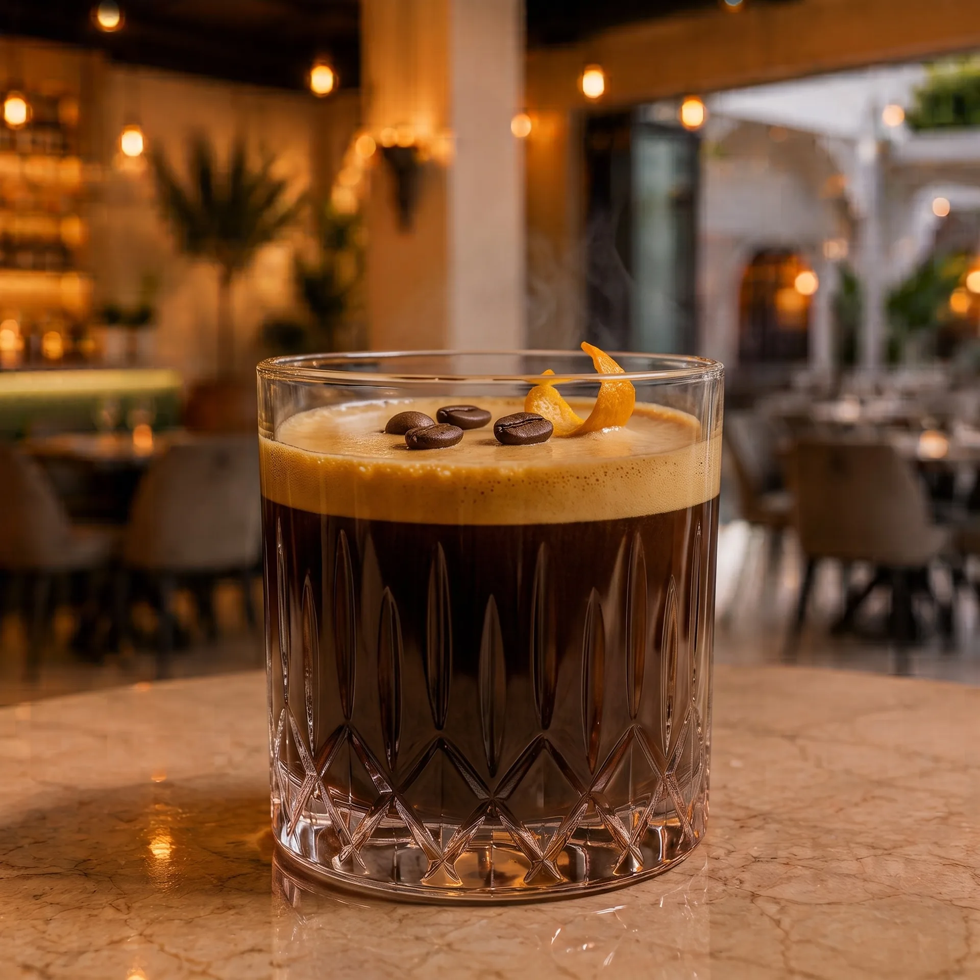 Authentic D. Espresso at Toranj Persian Restaurant Marbella Spain