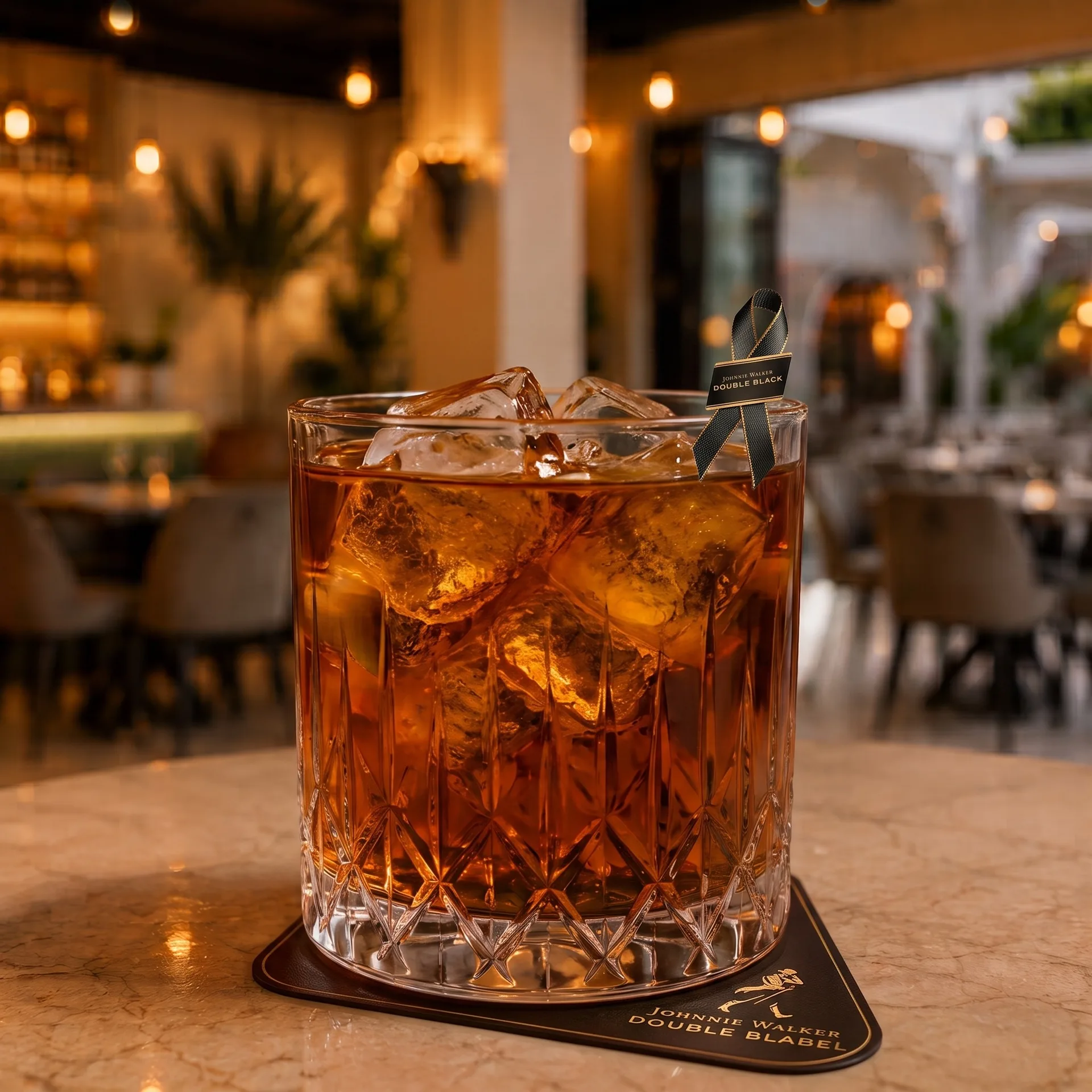 Authentic Double black label at Toranj Persian Restaurant Marbella Spain