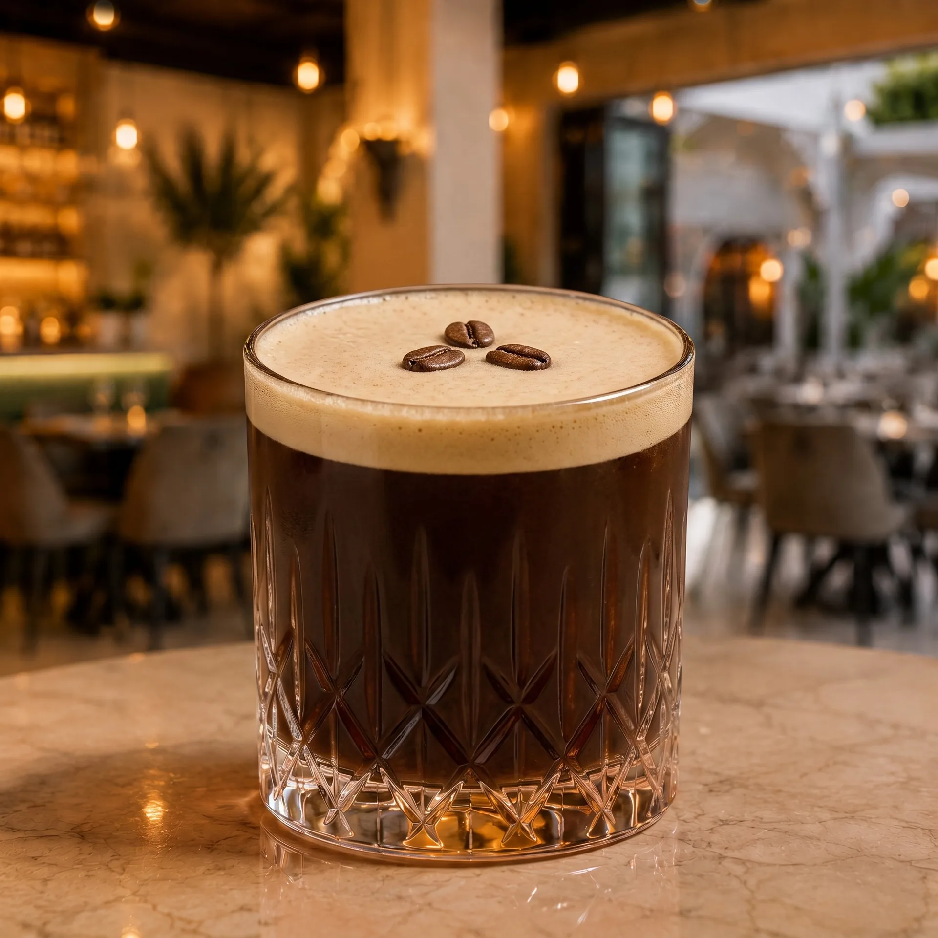Authentic Espresso martini at Toranj Persian Restaurant Marbella Spain