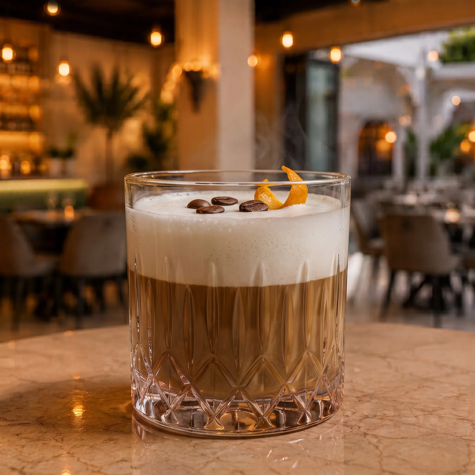 Authentic Espresso at Toranj Persian Restaurant Marbella Spain