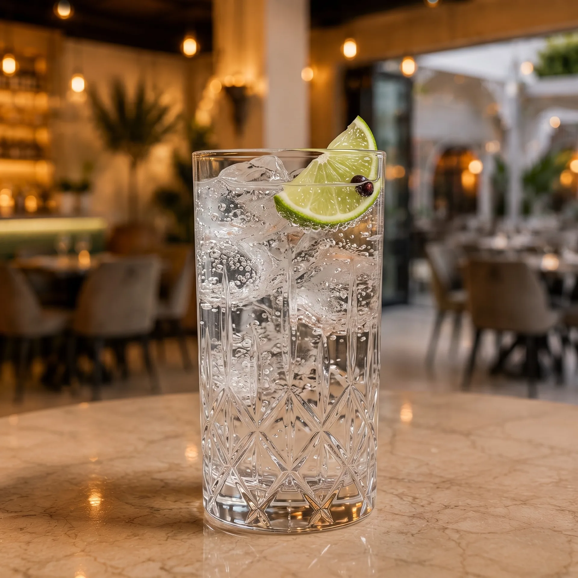 Authentic Gin Tonic at Toranj Persian Restaurant Marbella Spain