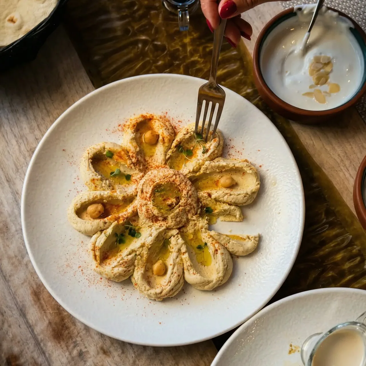 Authentic Hummus at Toranj Persian Restaurant Marbella Spain