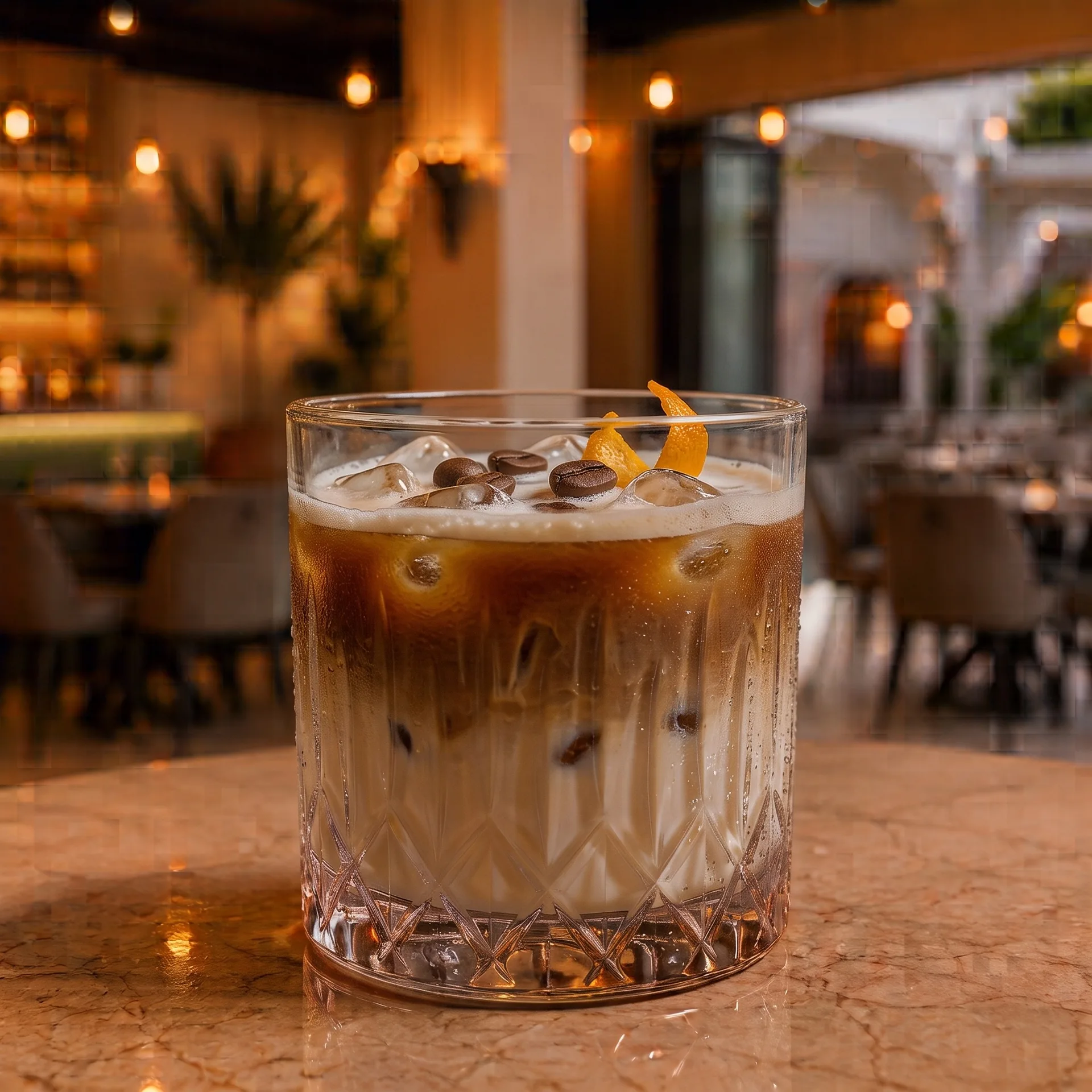 Authentic Ice coffee at Toranj Persian Restaurant Marbella Spain