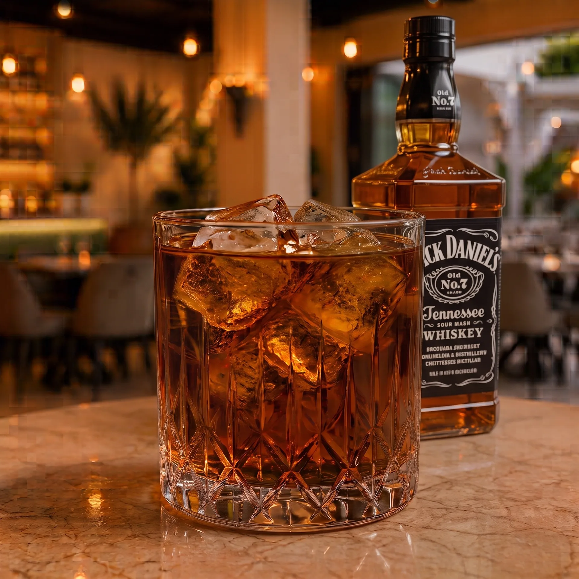 Authentic Jack daniels at Toranj Persian Restaurant Marbella Spain