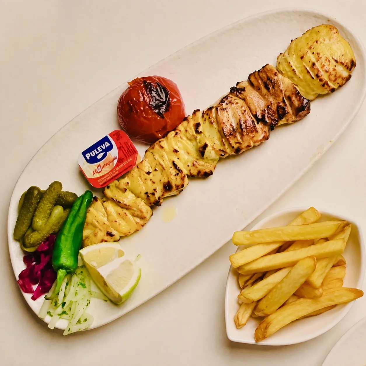 Authentic Jujeh (With Potatoes) at Toranj Persian Restaurant Marbella Spain