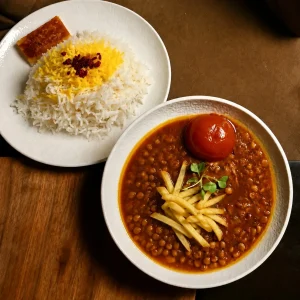 Authentic khorescht Gheimeh (With Rice) at Toranj Persian Restaurant Marbella Spain