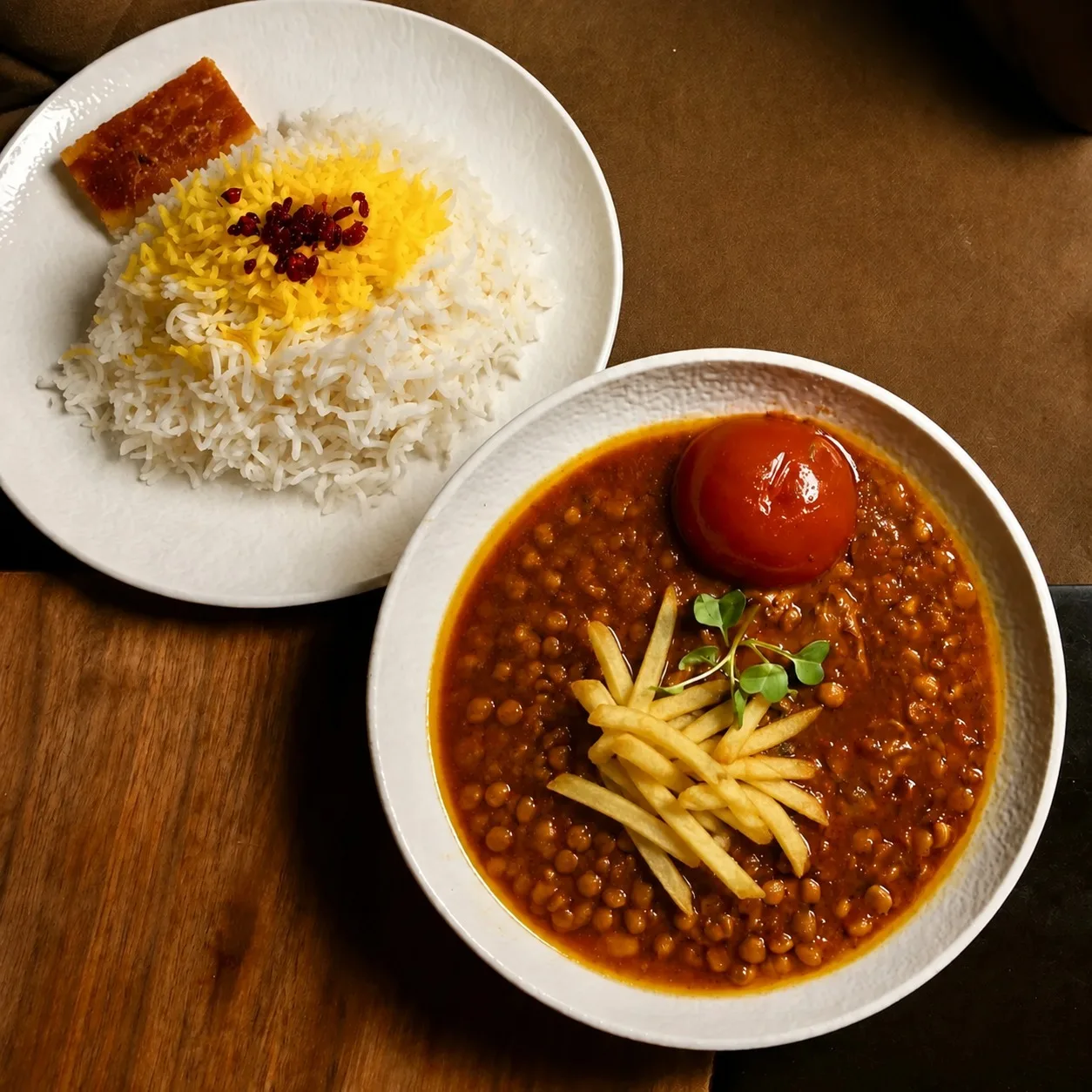 Authentic khorescht Gheimeh (With Rice) at Toranj Persian Restaurant Marbella Spain