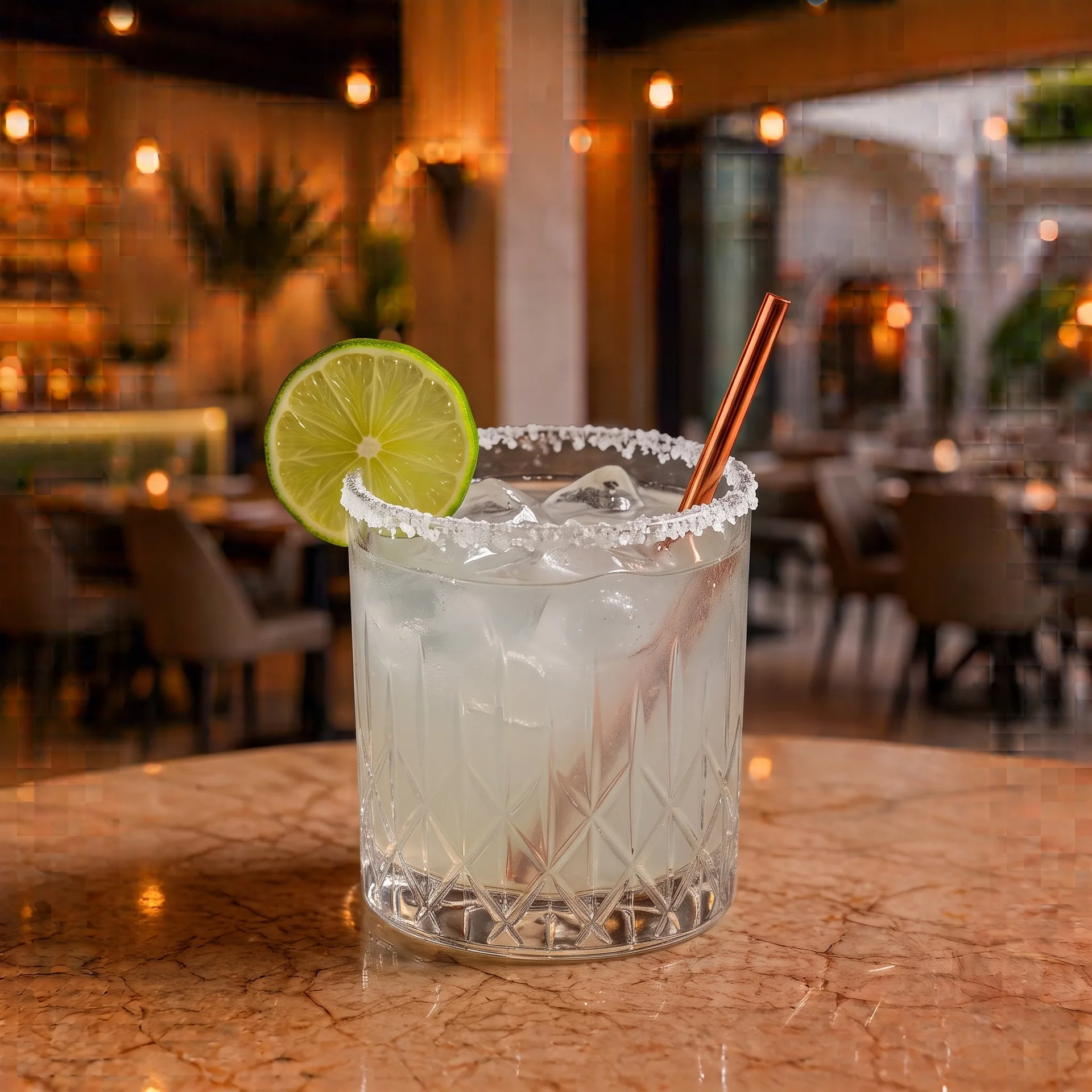 Authentic Margarita at Toranj Persian Restaurant Marbella Spain