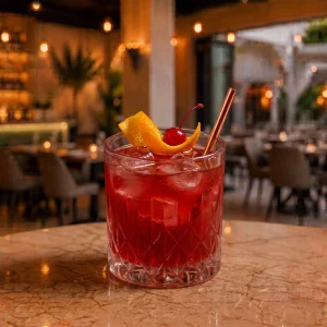 Authentic Negroni at Toranj Persian Restaurant Marbella Spain