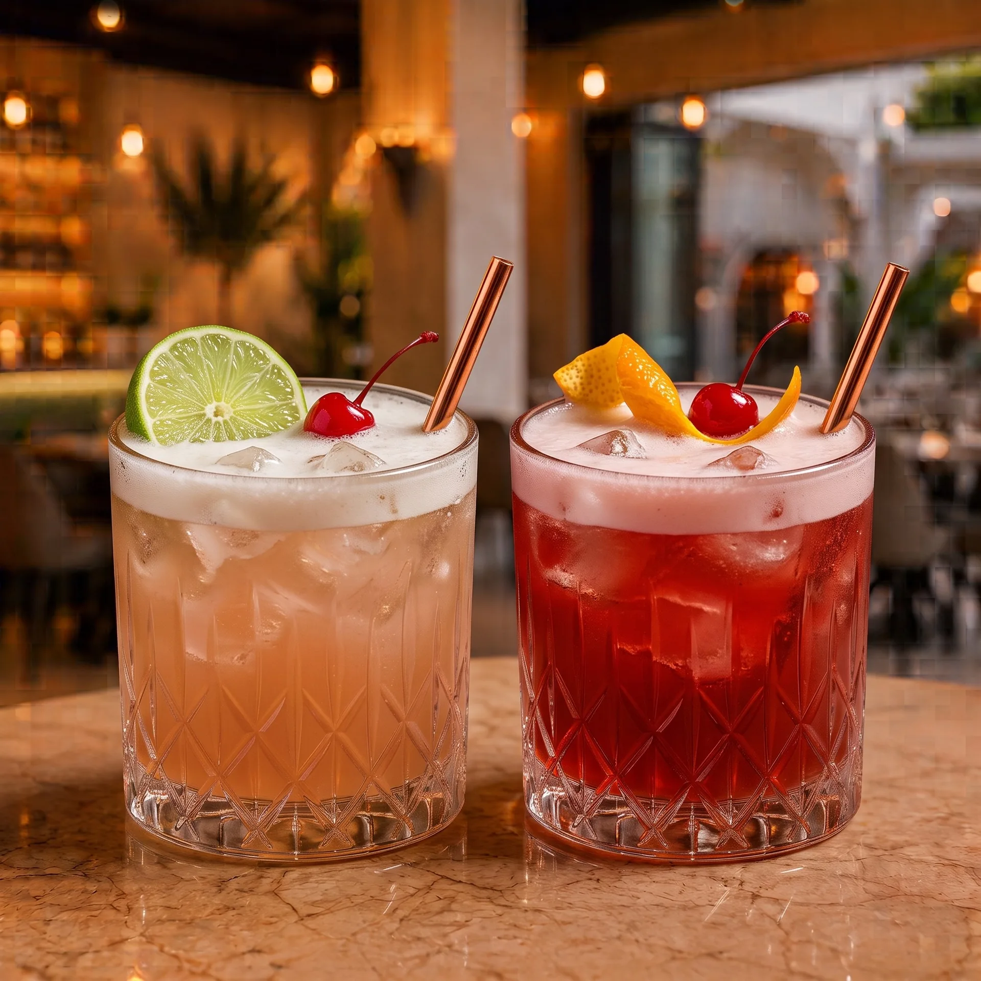 Authentic Paloma cosmopolitan at Toranj Persian Restaurant Marbella Spain
