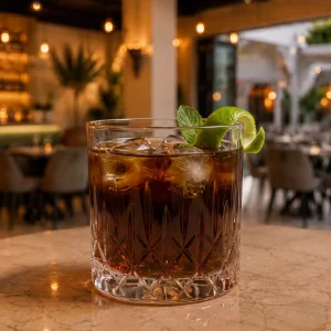 Authentic Rum cola at Toranj Persian Restaurant Marbella Spain