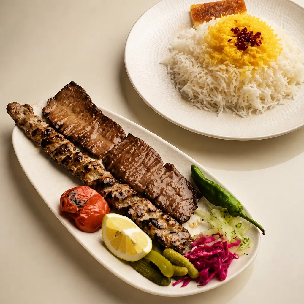 Authentic Soltani (With Rice) at Toranj Persian Restaurant Marbella Spain